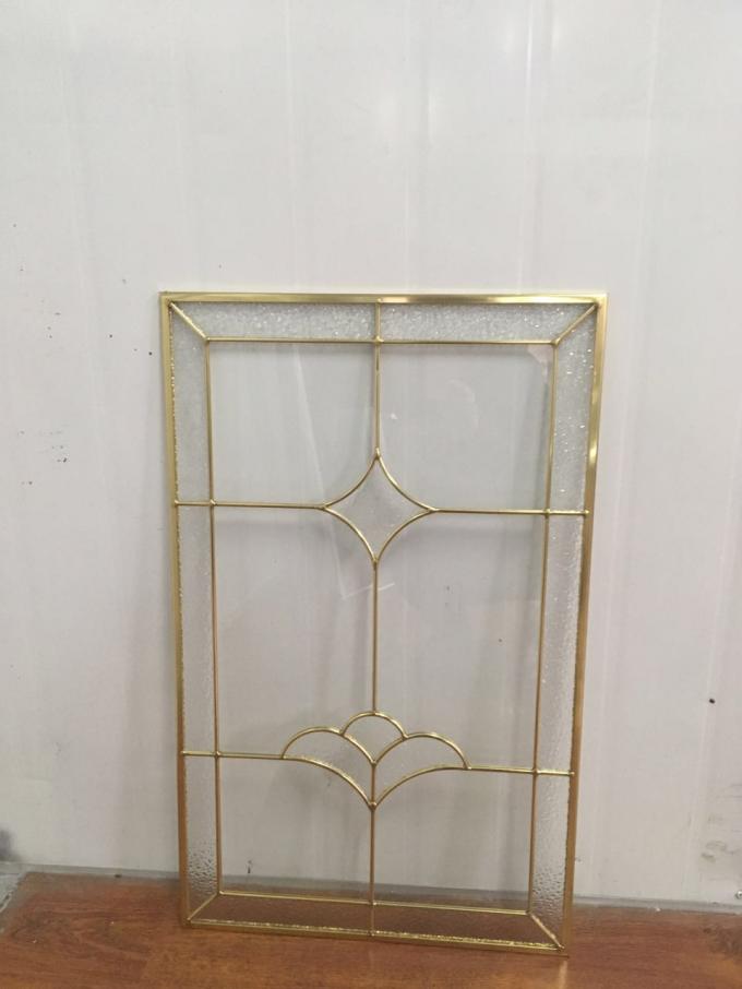 Metal Frame Door Glass Panels Moisture Proof Board Plywood