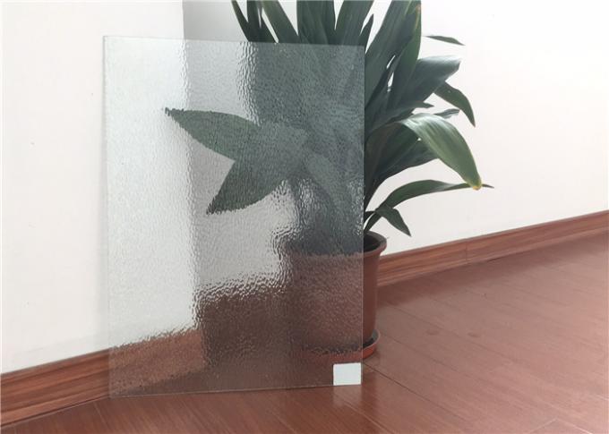 Curve / Flat Textured Glass Sheets , Obscure Frosted Patterned Glass