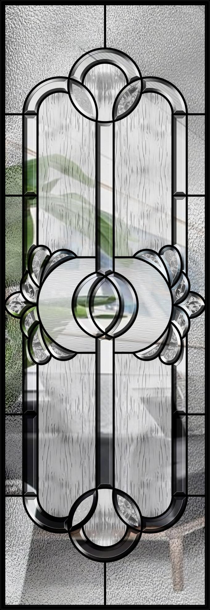 Tempered Safety Patterned Glass Panels Brilliance For Internal Doors