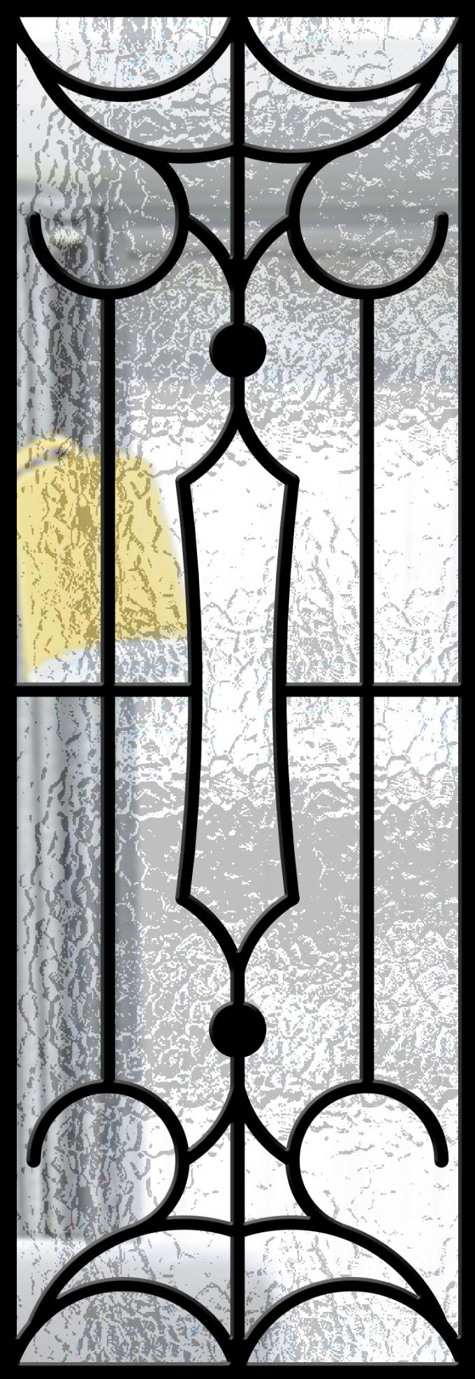 Neither painting on stained glass nor its assembly with grooved strips