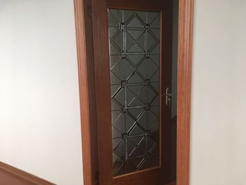 Door Decorative Panel Glass 22&quot;*64&quot; Black Patina Natural Wood Style