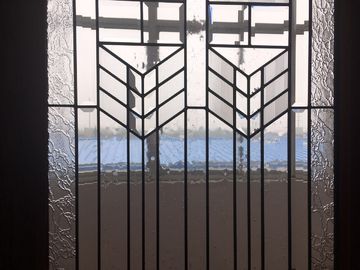 Inteiror Door Architectural Decorative Glass , Clean Bevelled Glass Door Panels