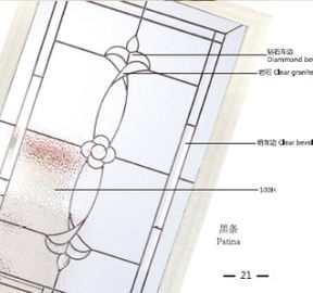 Custom Design Decorative Glass Window Panes Thermal / Sound Insulation