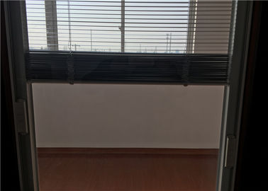 Acid Etched Hollow Glass With Blinds Thickness 25-30 Mm Aluminum Blinds
