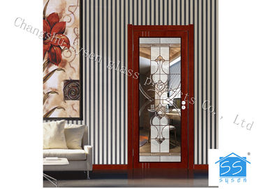 Hollow Insulated Privacy Decorative Panel Glass Red Copper Thickness 25.4 MM