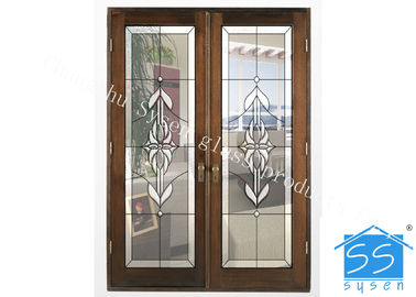 Building Opaque Glass Patterns , Brass / Nickel / Patina Textured Glass Patterns