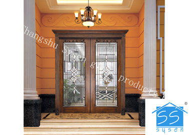 Single Round Head Decorative Panel Glass For Entry Door Low E 3.2m Tempered