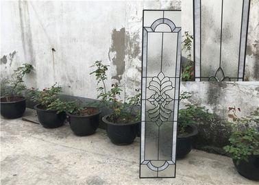 Black Patina Door Glass Panes , Heat / Noise Resistance Decorative Glass Panes