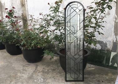 Round Top Architectural Decorative Panel Glass , Solid Flat Tempered Glass Panels