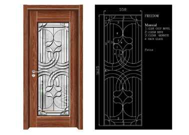 Inteiror Door Architectural Decorative Glass , Clean Bevelled Glass Door Panels