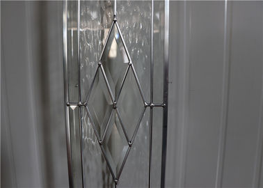 Flat Edge Inlay Decorative Panel Glass Insulated / Bevelled / Polished
