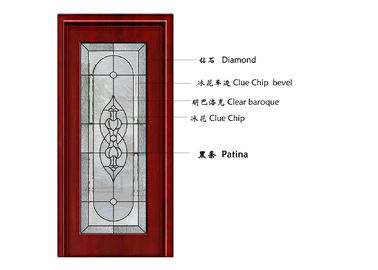 Art Building Decorative Patterned Glass Panels / Decorative Panels For Doors