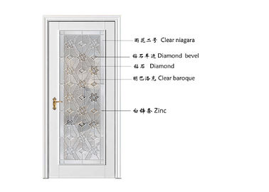 19-22Mm Double Sliding Glass Door , Colorful Durable Stained Patio Sliding Doors