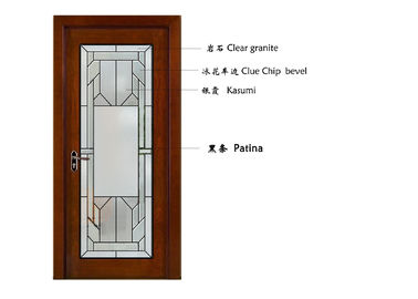 Decorative Patina Classical Art Glass Panels Thermal Sound Insulation