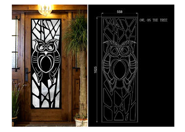 Erosion Resistance / Fireproof Wrought Iron Glass Square Steel Doors