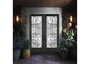 Professional Wrought Iron Glass Inlaid Door Glass For Building Sound Insulation