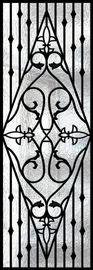 Galvanized Steel Remarkable Inlaid Door Glass For Building Hand Forged