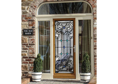 Wall Strength Elegance Comfort Decorative Glass Panels 22&quot; * 64&quot; Steel Frame Material