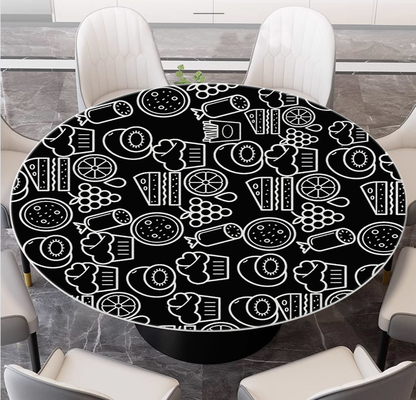 Rattan glass table