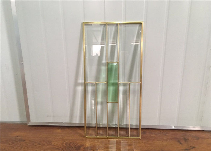 Hollow Tempered Beveled Glass , Keep  Warm Bevelled Glass Door Panels