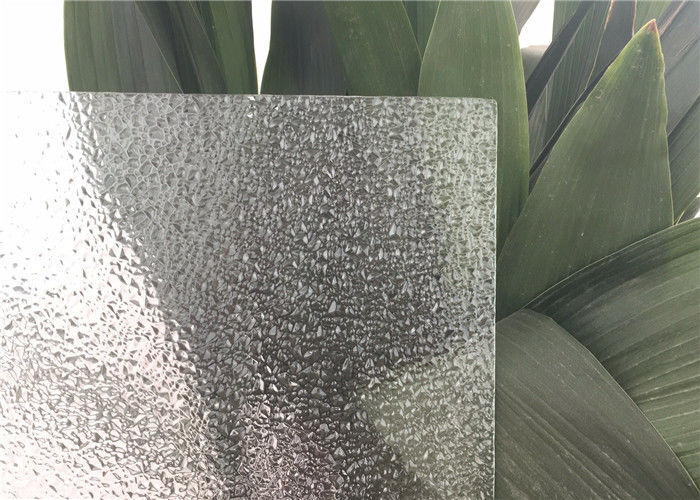 Diamond Patterned Glass 5 Mm ~22 Mm For Toilet Shower Door Rain Flower Pattern