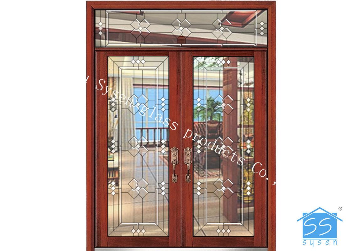 Decorative Sliding Glass Door Privacy Sound Proof Rectangle Square Glass