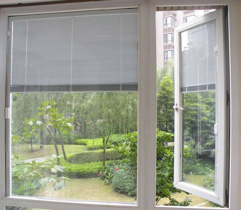 22&quot;*64&quot; Inch Blinds In Glass , White  Tempered Glass With Blinds Inside