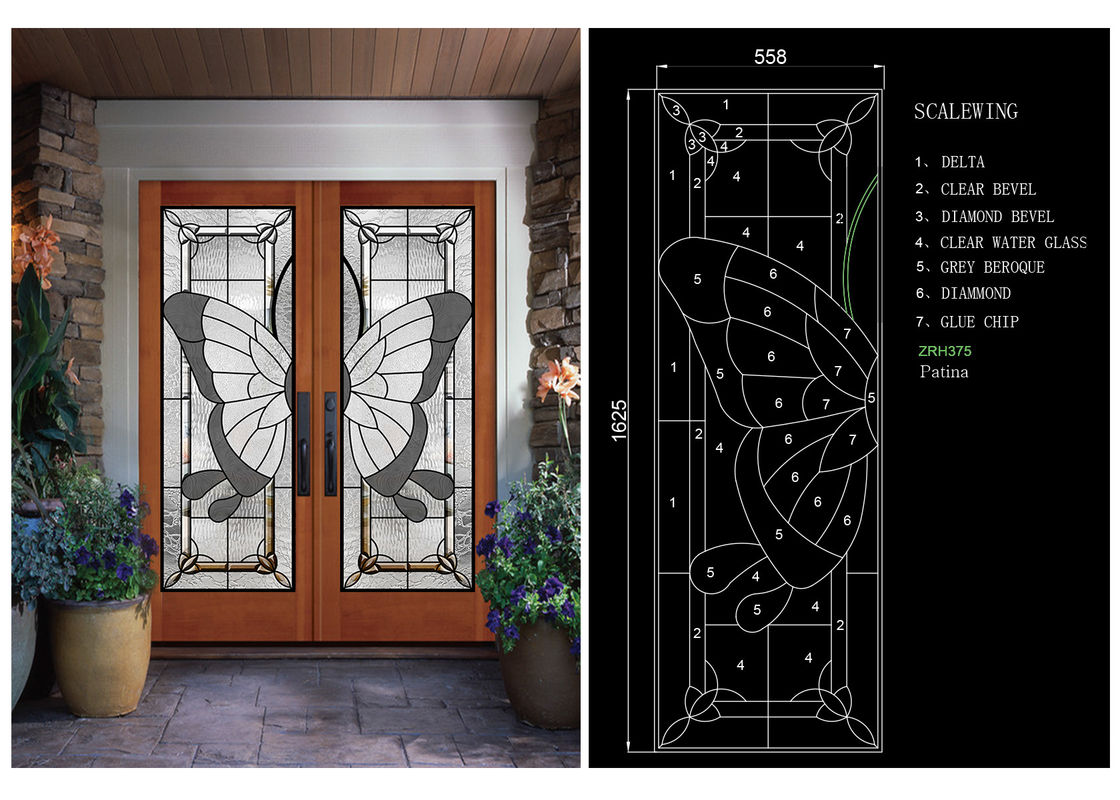 Double Tempered Privacy Glass Slider Doors For Home Decor IGCC IGMA Certification