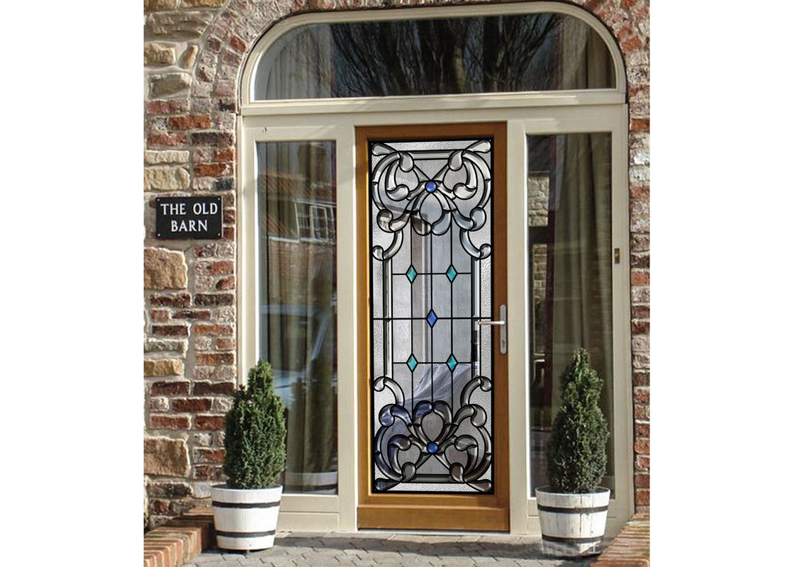 Wall Strength Elegance Comfort Decorative Glass Panels 22&quot; * 64&quot; Steel Frame Material