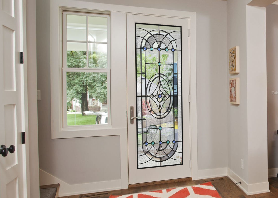 Original Artwork Architectural Decorative Stained Glass Door Panels Nouveau Art Deco