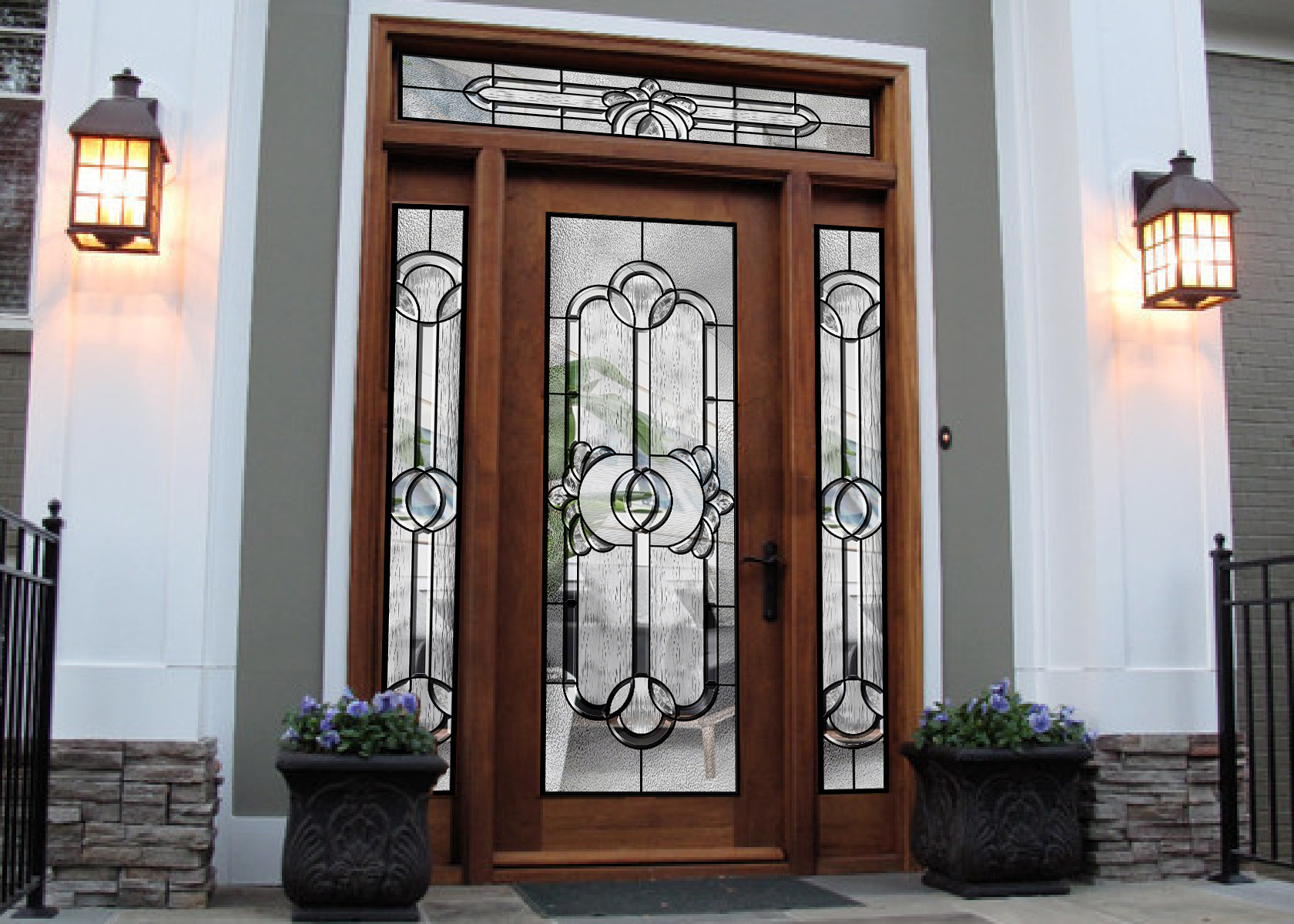 Tempered Safety Patterned Glass Panels Brilliance For Internal Doors